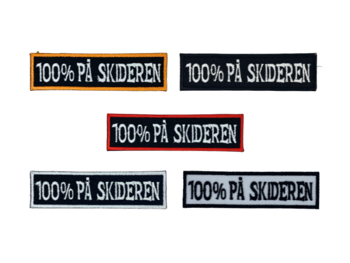 100% På Skideren - Patch Mærke