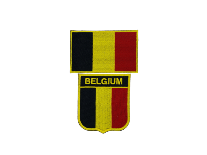 Beigium Belgisk flag 2 pak - Patch Mærke