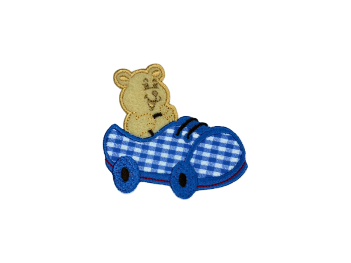Bamse i bil tern - Patch Mærke