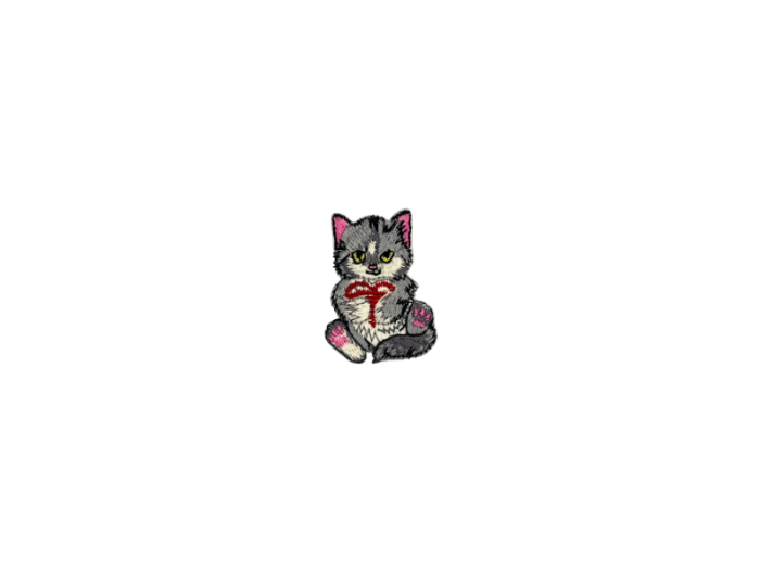 Kat med hjerte - Patch Mærke