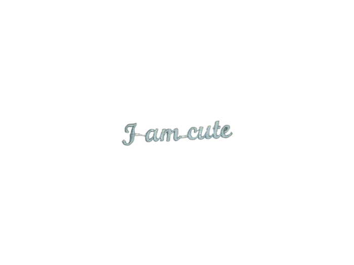 I am cute ( Tekst ) - Patch Mærke