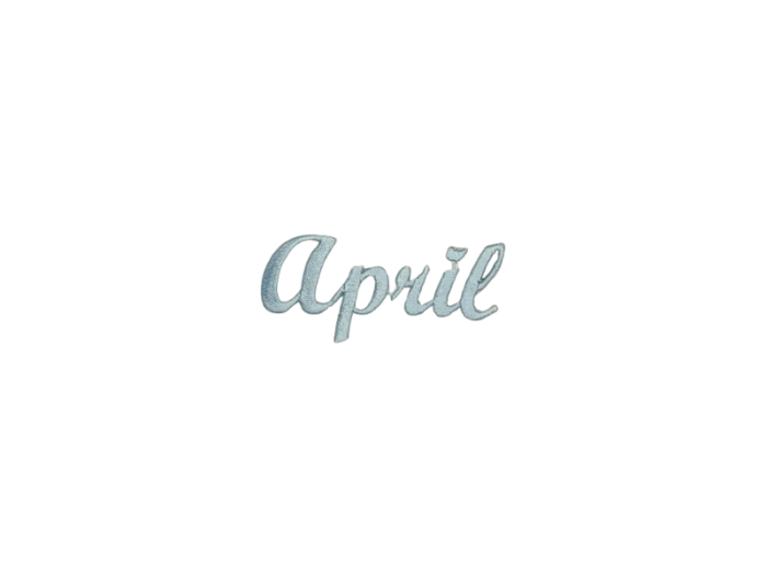 April ( Tekst ) - Patch Mærke