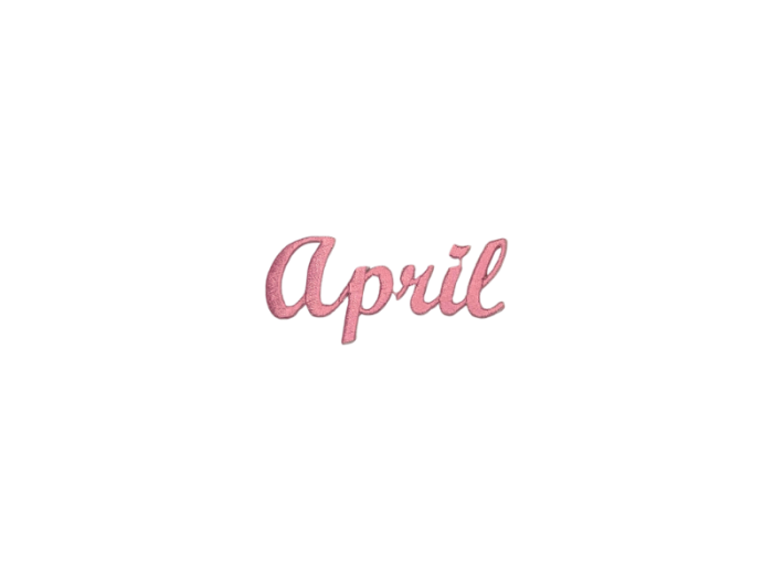 April ( Tekst ) - Patch Mærke