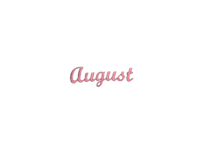 August ( Tekst ) - Patch Mærke