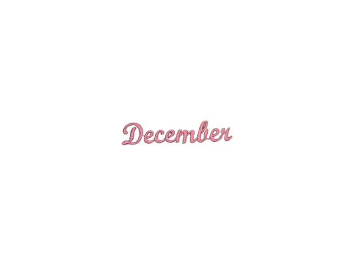 December ( Tekst ) - Patch Mærke