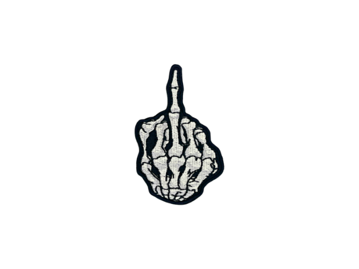 Fuck finger 5cm - Patch Mærke
