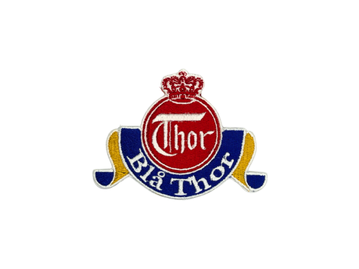 Blå Thor logo Øletiket - Patch Mærke