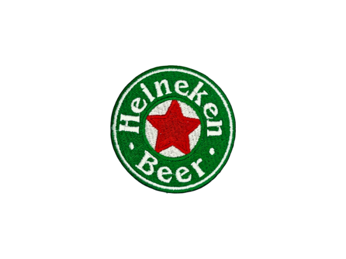 Heineken Beer rund emblem 6,5cm - Patch Mærke
