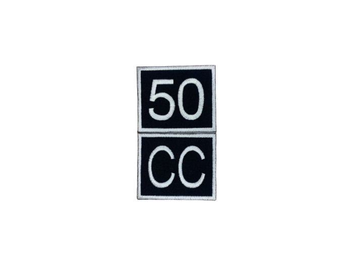 50 cc 2 styk mærker Emblemer - Patch Mærke