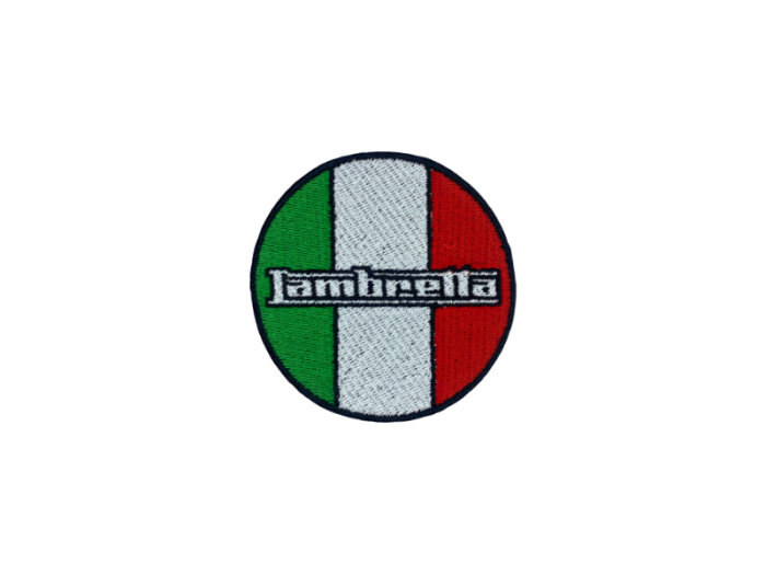 Lambretta Rund flag Italy logo Emblem - Patch Mærke