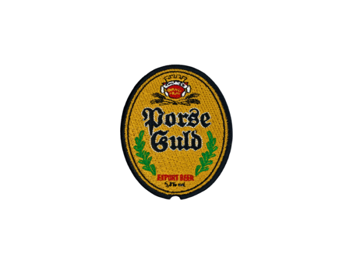 Porse Guld øletiket emblem - Patch Mærke