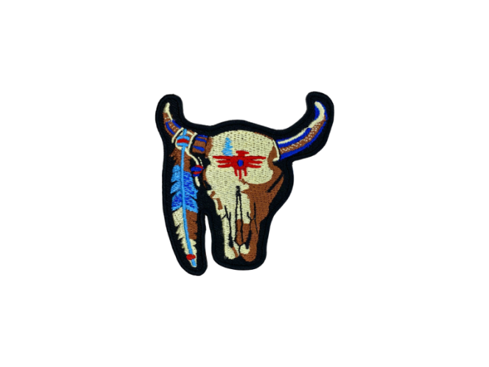 Bull Skull Tyr Kranie 7,50cm Emblem - Patch Mærke