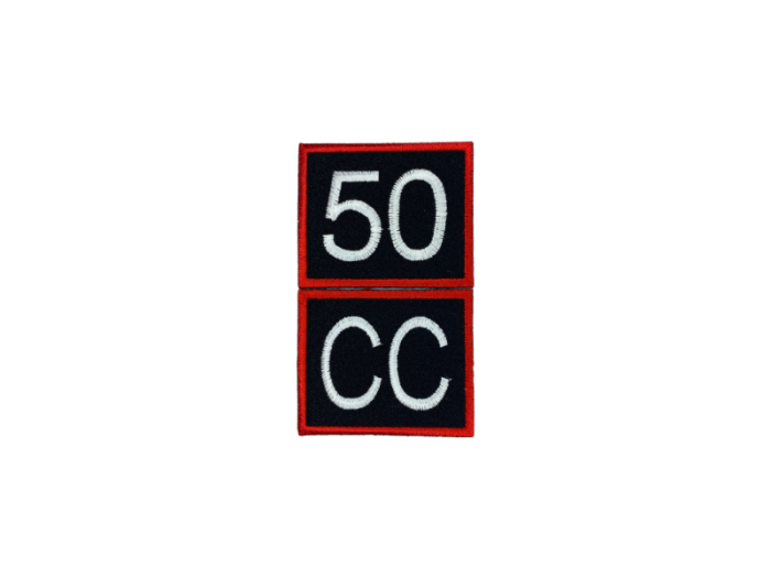 50 cc 2 styk pak mærker 6x5cm Emblemer - Patch Mærke