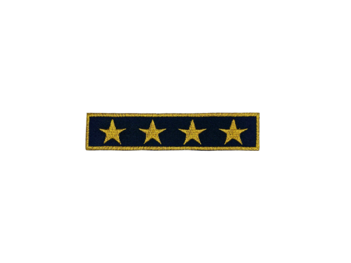 4 Guld Stjerner Emblem - Patch Mærke