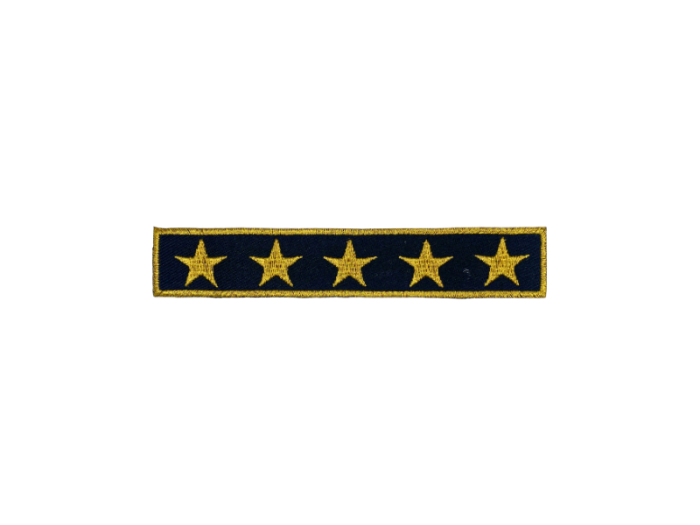 5 Guld Stjerner Emblem - Patch Mærke