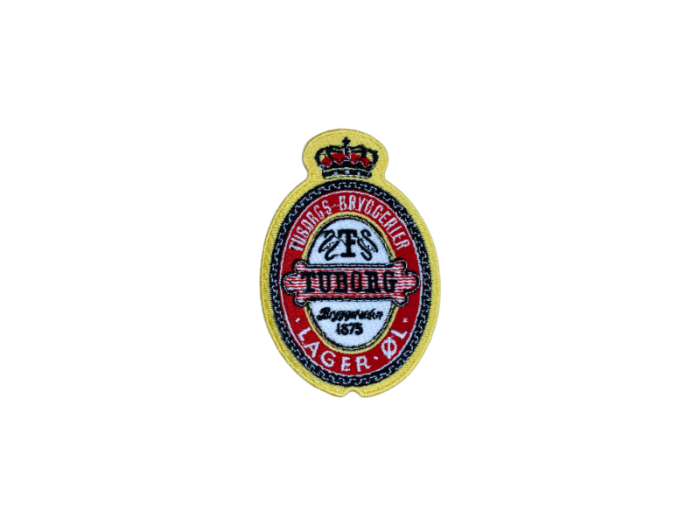 Rød Tuborg Øletiket Emblem - Patch Mærke