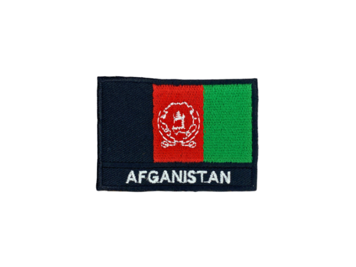 Afganistan Flag Med Navn 7x5cm - Patch Mærke