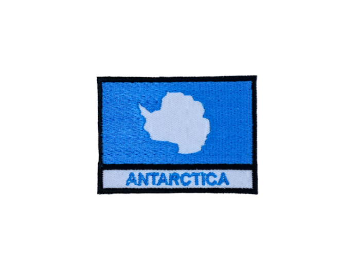 Antartica Flag Med Navn 7x5cm - Patch Mærke
