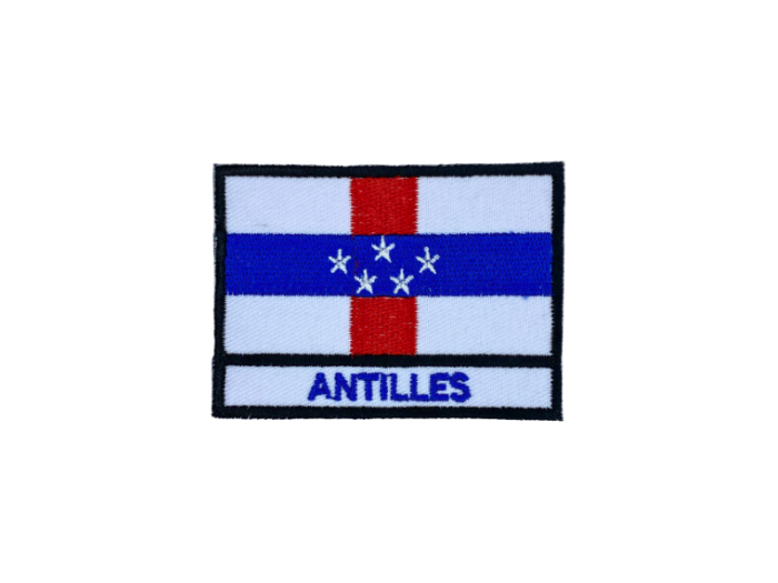 Antilles Flag Med Navn 7x5cm - Patch Mærke