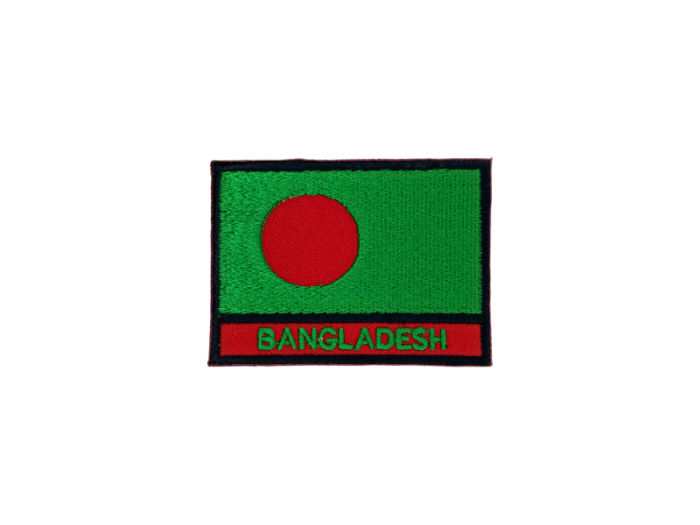 Bangladesh Flag med Navn 7x5cm  - Patch Mærke