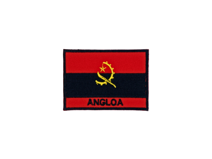 Angola Flag med Navn 7x5cm - Patch Mærke