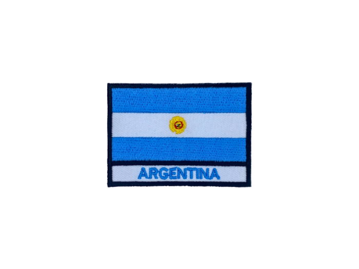 Argentina Flag med Navn 7x5cm - Patch Mærke
