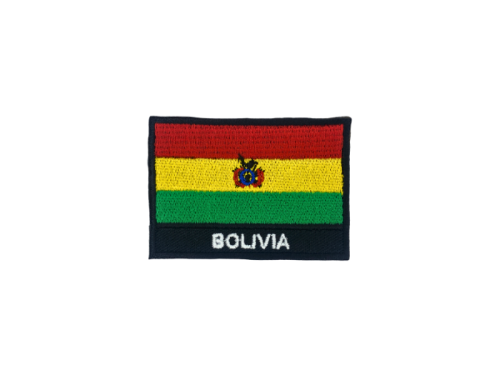 Bolivia Flag med Navn 7x5cm - Patch Mærke