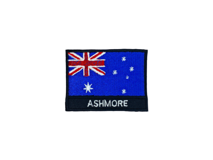 Ashmore Flag Med Navn 7x5cm - Patch Mærke