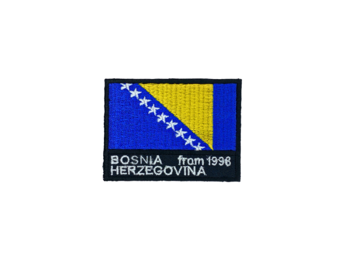 Boania Herzegovina Flag Med Navn 7x5cm - Patch Mærke