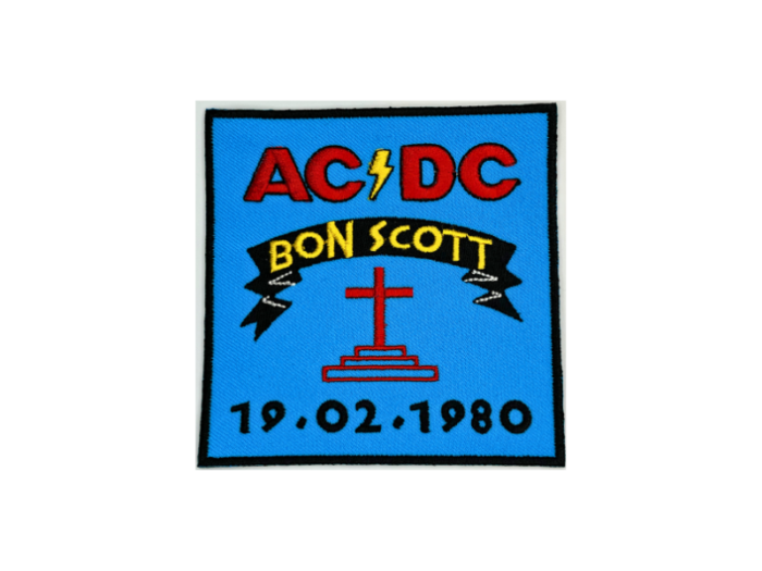 AC/DC Bon Scott - Musik Band Logo Emblem - Patch Mærke