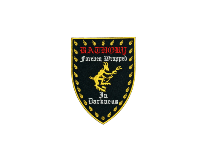 Bathory Foreben Wrapped In Darkness - Musik Band Logo Emblem - Patch Mærke