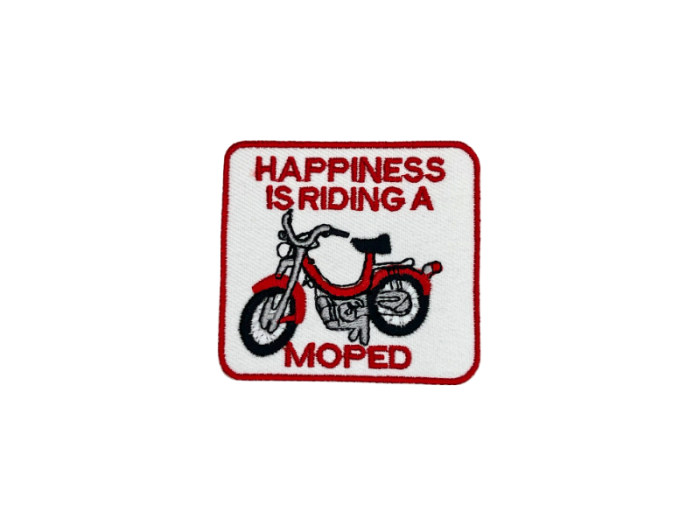 Happiness is riding a moped Emblem - Patch Mærke
