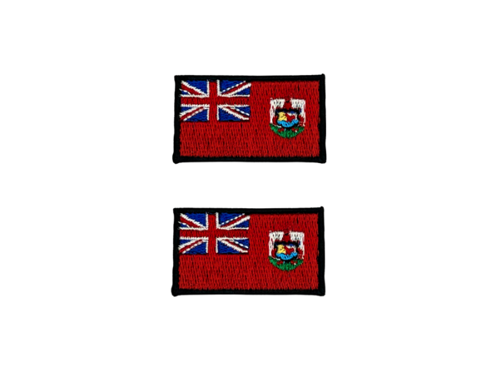 Bermuda Flag Med Sort Kant 4,5x3cm 2 stk. Pak – Patch Mærke
