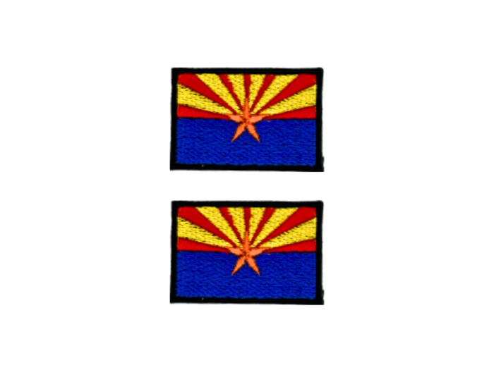 Arizona USA State Med Sort Kant 2 stk. pak 4,5x3cm - Patch Mærke