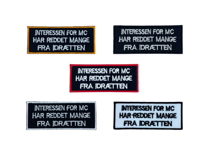 Interessen For MC Har Reddet Mange Fra Idrætten - Patch Mærke