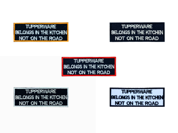 Tuppeware belonge in the kitchen - Patch Mærke