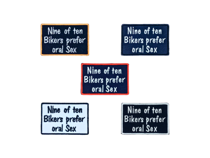 Nine of ten bikers prefer oral sex - Patch  Mærke