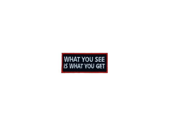 What you see is what you get - Patch  Mærke - Billede 5
