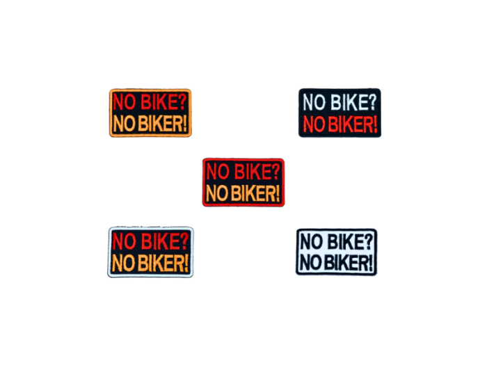 No bike no biker - Patch  Mærke