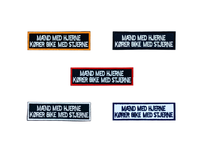 Mænd med hjerne kører bike med stjerne - Patch  Mærke