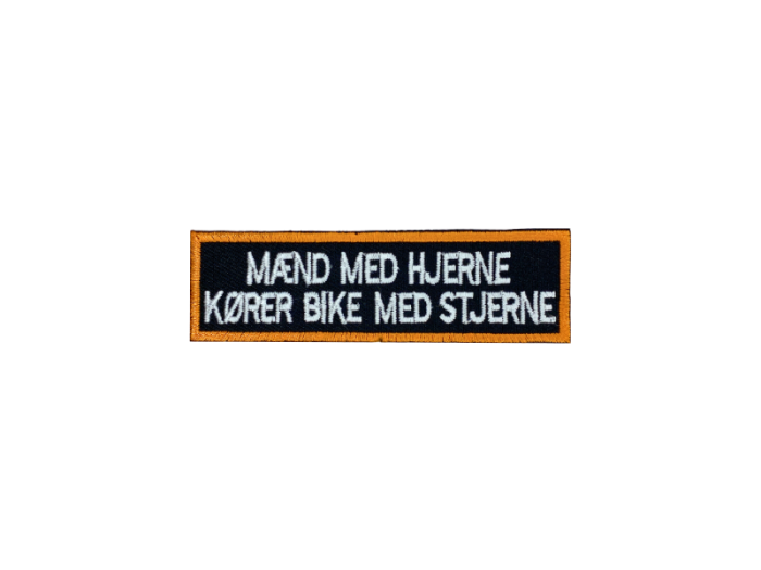 Mænd med hjerne kører bike med stjerne - Patch  Mærke - Billede 2