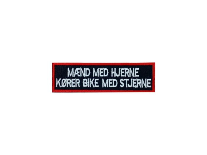 Mænd med hjerne kører bike med stjerne - Patch  Mærke - Billede 3