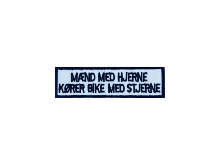 Mænd med hjerne kører bike med stjerne - Patch  Mærke - Billede 4