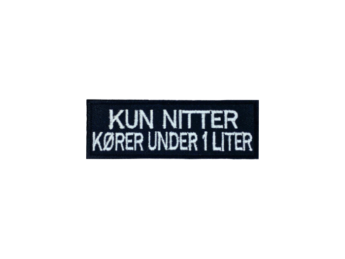 Kun nitter kører under en liter - Patch  Mærke - Billede 6