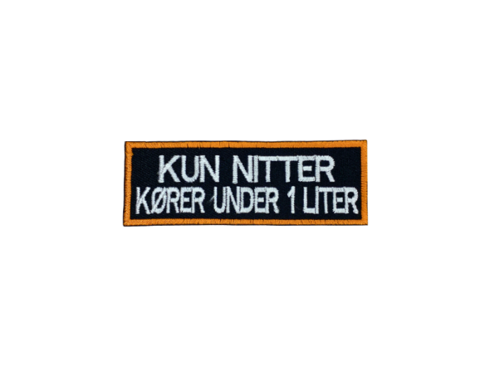 Kun nitter kører under en liter - Patch  Mærke - Billede 2