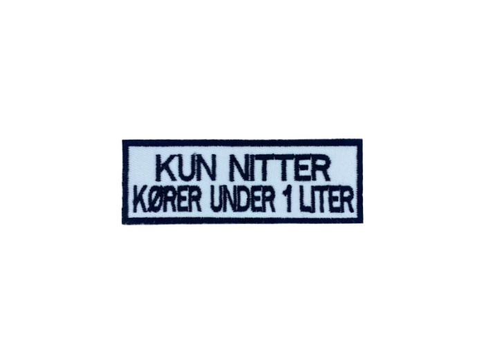 Kun nitter kører under en liter - Patch  Mærke - Billede 4