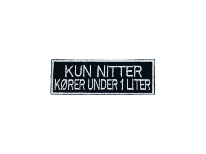 Kun nitter kører under en liter - Patch  Mærke - Billede 5