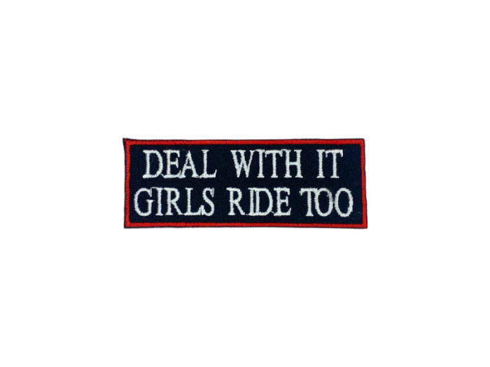 Deal with it girl ride too - Patch  Mærke - Billede 3