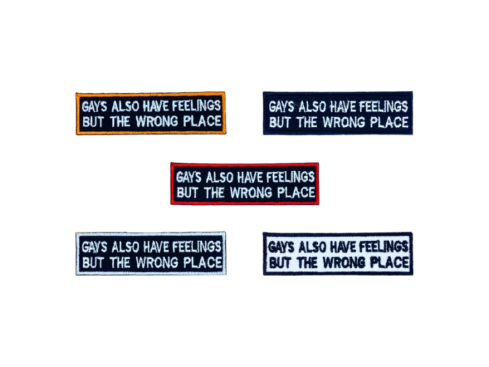 Gays also have feelings but the wrong place - Patch  Mærke