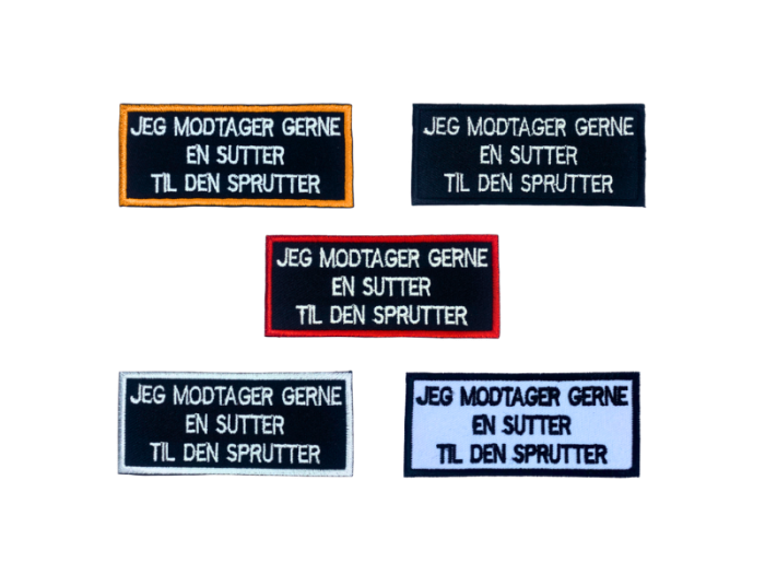 Jeg modtager gerne en sutter til den sprutter - Patch  Mærke